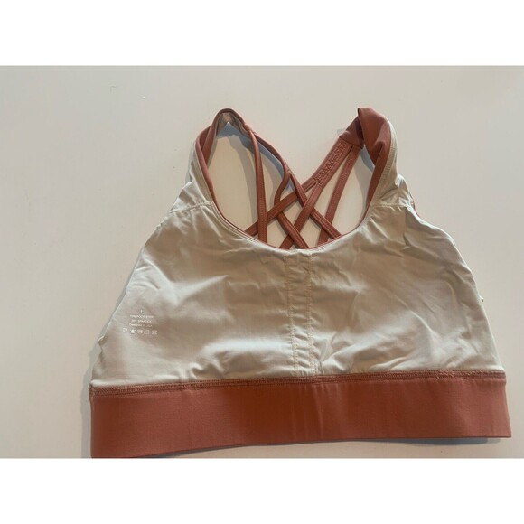 Women’s SP Athletic Strappy Sports Bra Burnt Orange Sz L Supportive Workout - Picture 3 of 3